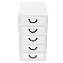 Tour de tiroir multifonctionnelle transparente pour maquillage enfant blanche
