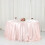 Blush Satin Round Tablecloth 132 in 1