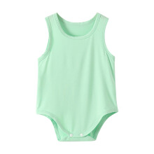 Grenouillère bébé en liquidation – Pyjama d'été ultra-fin, uni/multicolore, convient aux bébés de 66 cm (vert)
