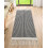 Boho Cotton Runner Rug 2x5 ft, Black and White Fishbone 1