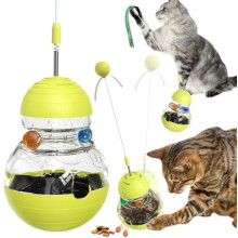 Wobble Godisboll för Katter – Interaktiv Pusselleksak med Långsam Matning, Kompatibel med Inomhuskattungar och Vuxna Katter