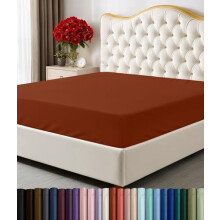 Drap-housse Queen - Drap de fond - Poche profonde - Microfibre douce - Résistant au rétrécissement et à la décoloration - Entretien facile - 1