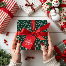 Weihnachtspapier & DIY-Geschenkboxen-Set