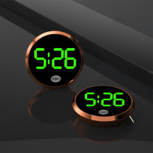 1 Stück Auto Stick Uhr für Armaturenbrett, digitale Touch-Uhr, Mini-Leuchtuhr mit runder Lüftungsschlitzbefestigung, kompatibel mit A2R2