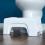 Tabouret de toilette pliable blanc 20 cm 3