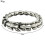 Pulseira gótica punk de titânio estilo retrô de 7,48 polegadas 2