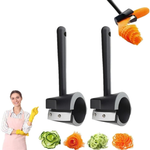 Gemüsespiralschneider aus Edelstahl, 2er-Pack