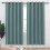 Grey-Blue Blackout Curtains with Silver Grommets, 2 Panels 1