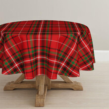 Christmas Tablecloth 70x70 Inch Round Polyester