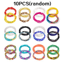 Multicolor, Glass Bead Waist Chains Set, 35.4", 10 Pcs
