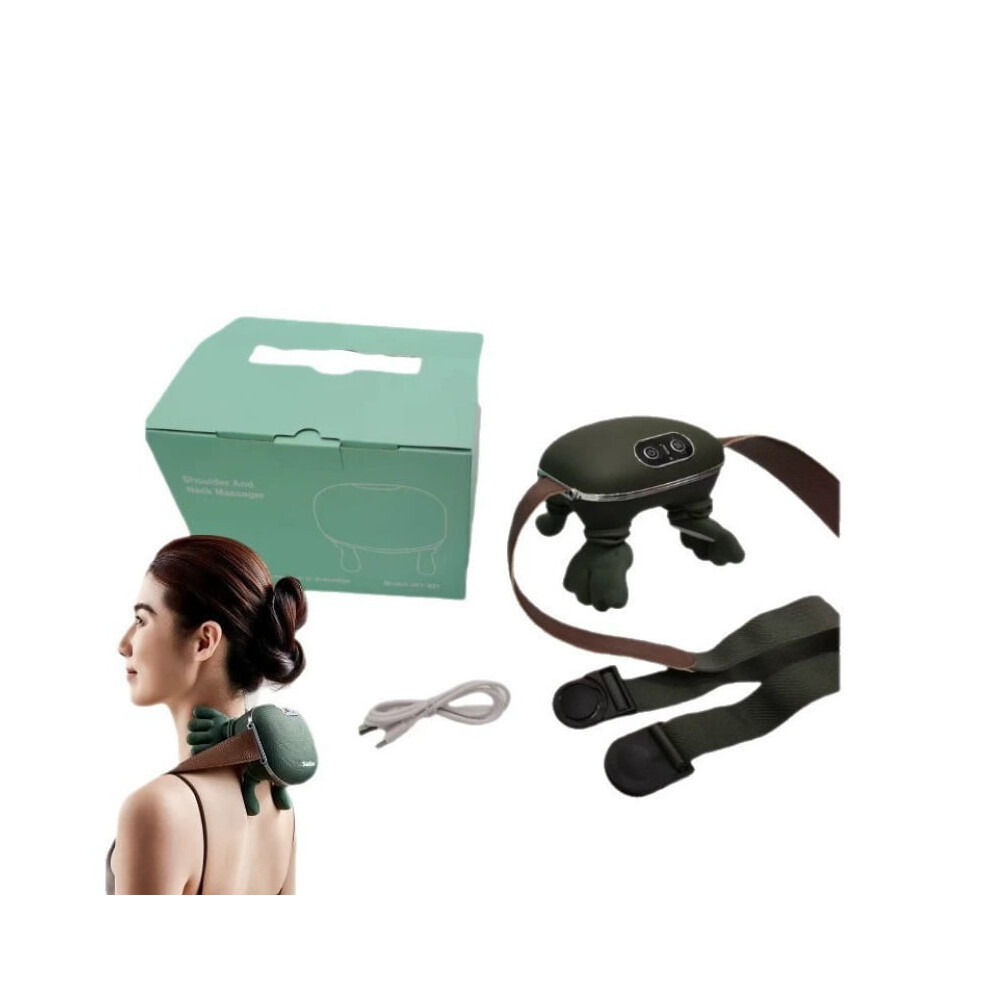Christmas gift Bionic Neck Shoulder Massager Heated Back Massagers Electric Kneading Muscles Massage Pillow Neck Waist Leg Body 3-Level Modes