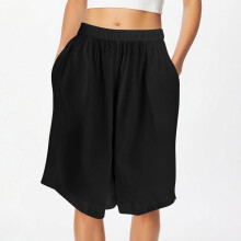 Shorts femininos lisos e folgados