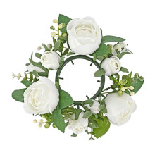Guirlande de bougies en fausses roses Austen pour la Saint-Valentin – Décoration de bureau romantique pour mariage/fête, ornement floral