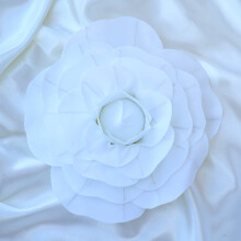 BalsaCircle4Pieces12" Roses artificielles blanches géantes Décor mural Fête