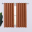 Burnt Orange Blackout Curtains with Silver Grommets, 34" x 1