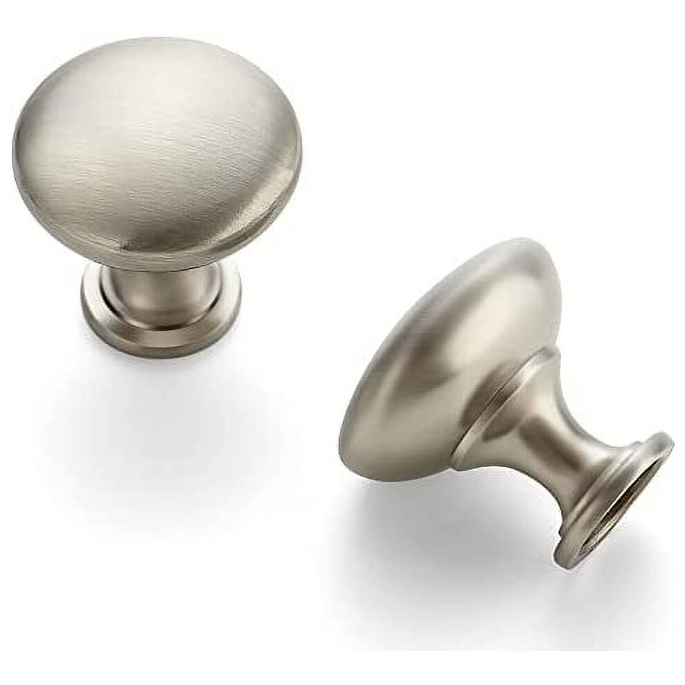 30 Pack Brushed Nickel Round Zinc Cabinet Knobs For Kitchen Bathroom Closet Dresser Cabinets 9405492894693