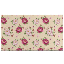Pioneer dørtæppe med blomsterprint, vaskbar skridsikker indendørsmåtte, 43 x 76 cm, kompatibel med indgang, soveværelse, køkken og badeværelse