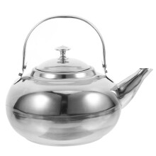 Bouilloire en acier inoxydable de grande capacité avec poignée anti-brûlure pour plaque de cuisson