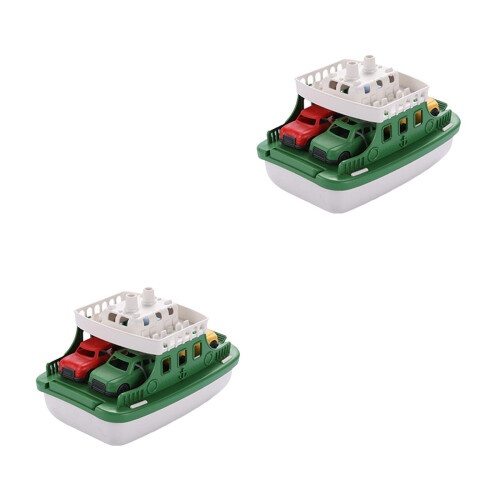 2Sets Kinderspeelgoed Trekboot Vrachtmodel Groen Interactief Educatief 2