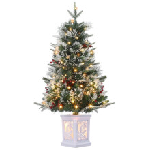 Flocked Fiber Optic Christmas Tree 3 ft to 4.5 ft