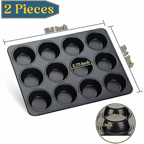 Antihaft-Muffinform-Set (12er-Pack) aus Edelstahl 1