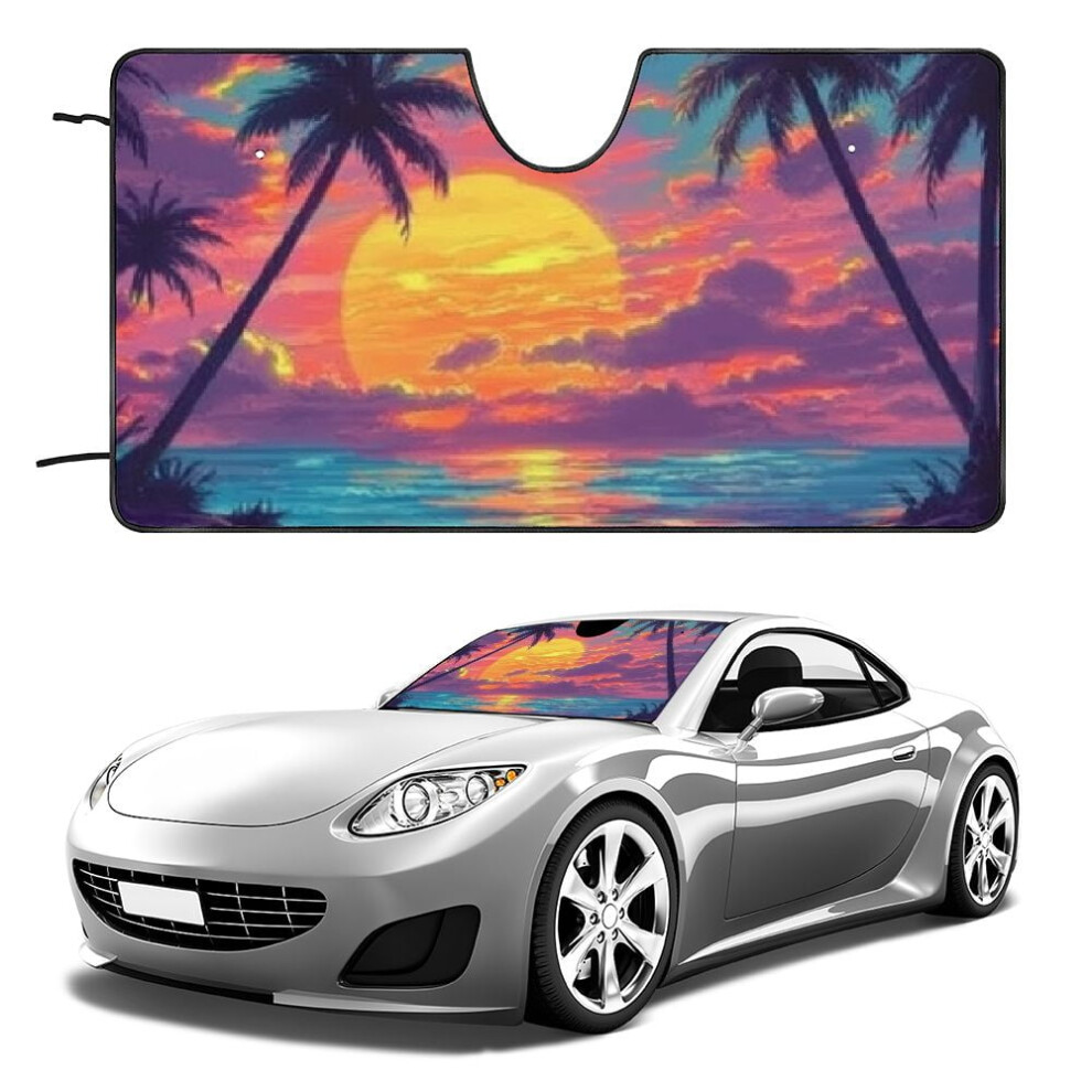 Car Windshield Sun Shade Universal Foldable 51X28 In 963904301072