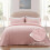Pink quilt queen size reversible comforter set 3 pcs 2