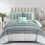Boho comforter set sage green 8-piece microfiber 1