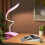 Luminária de mesa LED USB com clipe e haste flexível. 4