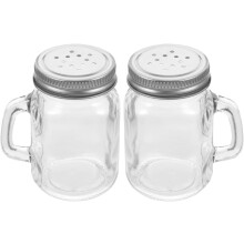 2 ks vintage skleněných dóz, slánek a pepřenek, 120ml mini lahvičky na koření s víčky z nerezové oceli pro kuchyňskou a jídelní dekoraci