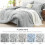 Set copripiumino matrimoniale da 7 pezzi in microfibra beige 4