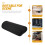Comfortable Foot Rest Cushion Black Polyester for Home Relaxation 5