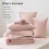 Twin Comforter Set Blush Pink 5-Piece 5