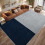 Memory Foam Rug Grey Navy Blue 5x7 ft 7