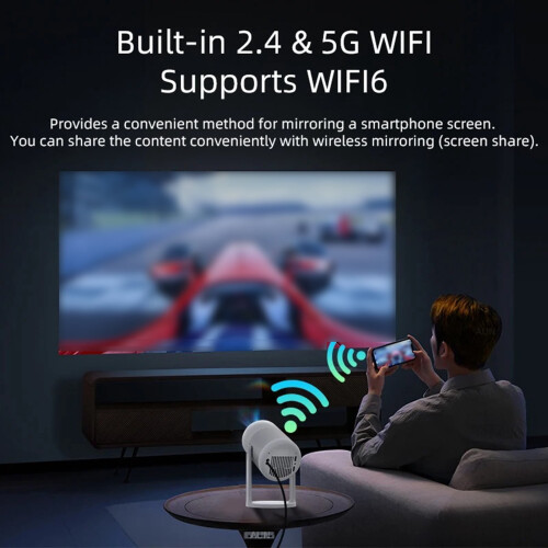 J1Android11.0Portable Projector with4K Support, 2