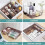 Set di organizer per cassetti in plastica trasparente – 25 pezzi, 4 misure 4