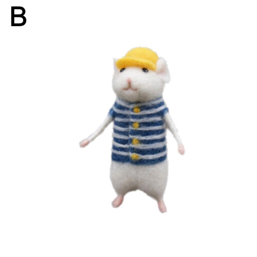Wool Felt DIY Kit for Beginners - Create Cute Mouse Toys with Easy Materials 1