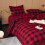 Gingham katoenen dekbedovertrekset Queen 4