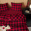 Gingham katoenen dekbedovertrekset Queen 5