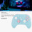 Blauer Gamecontroller Bluetooth 600mAh 147x104x60mm 11