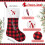 Vit julstrumpa med broderat monogram, 18 cm 3