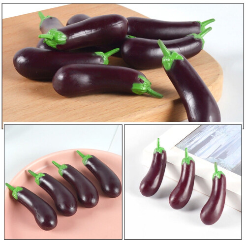 Mini vinete mov, 5 buc. fructe artificiale din PVC 2