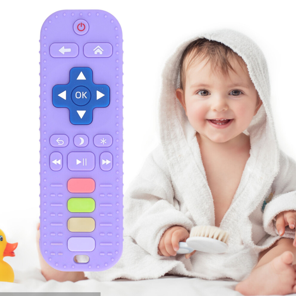Silicone Teething Toy for Infants & Toddlers, 16.5x5.3cm, Purple