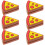 Pizzaformede silikone tennisketcherdæmpere (6 stk.) 3