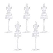 5St Mini Mannequin Stand in Wit Voor Mini Huis Slaapkamer Decoratie