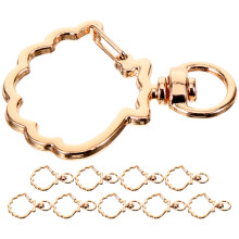40Stk Muschel Schlüsselanhänger Clip Metall Goldfarbig Federclip