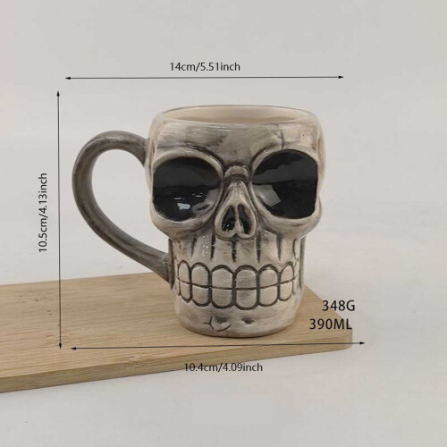 Κεραμική Κούπα Halloween με Σχέδιο Κεφαλής - 450ml 2