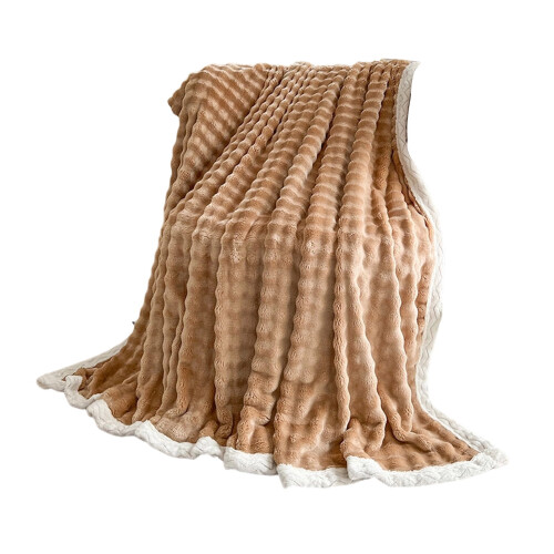 Soft double-sided fleece blanket 120x200 cm coffee 1
