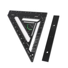 Zimmermannswinkel Layout-Werkzeug schwarze Aluminiumlegierung Dachbalken-Lineal für Holzbearbeitung