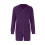 Φόρμα για γυναίκες Σετ 2 τεμαχίων Βελούδινο μονόχρωμο αθλητικό φόρεμα με 6